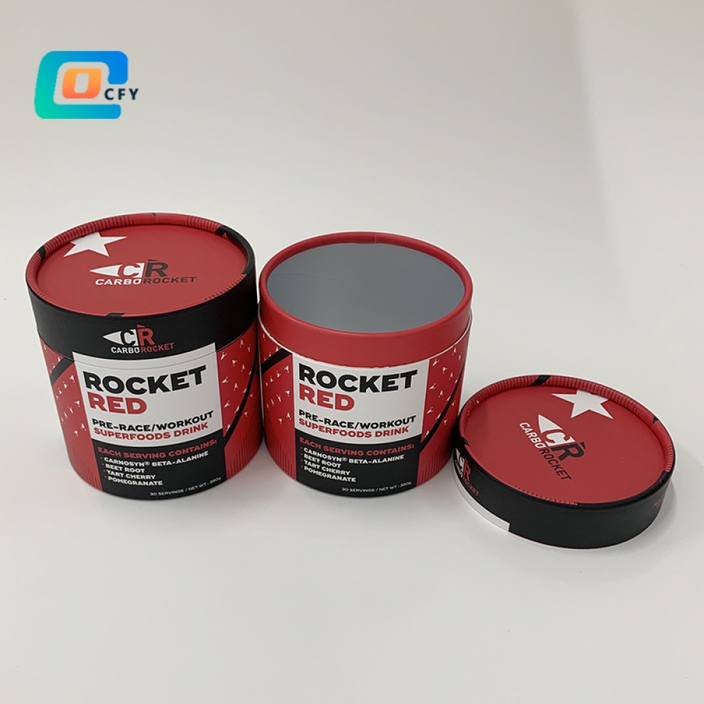 Food Grade Canister Paper Tube for Beauty Collagen Powder Coffee Cylinder Packaging loose leaf tea with aluminum foil inside