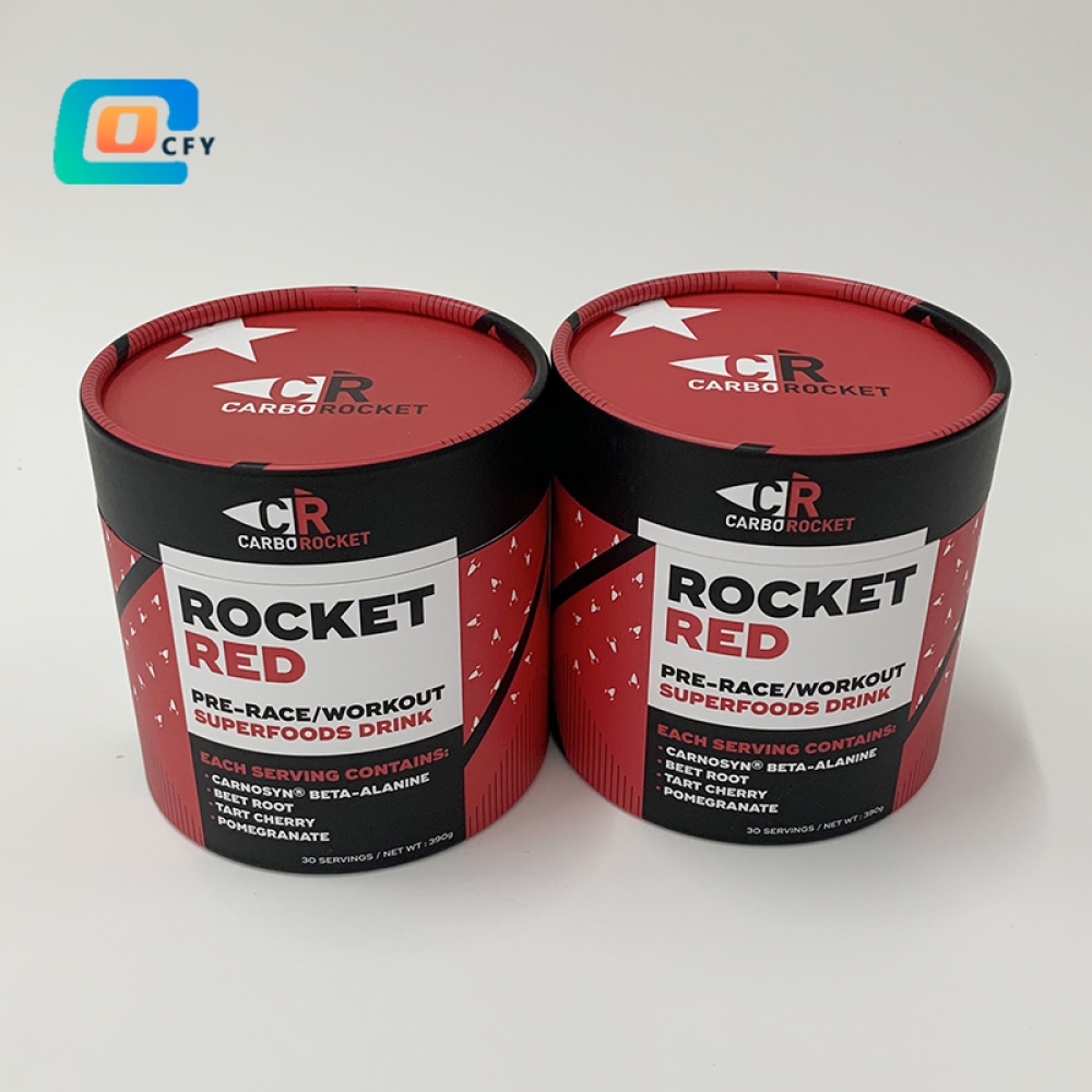 Food Grade Canister Paper Tube for Beauty Collagen Powder Coffee Cylinder Packaging loose leaf tea with aluminum foil inside