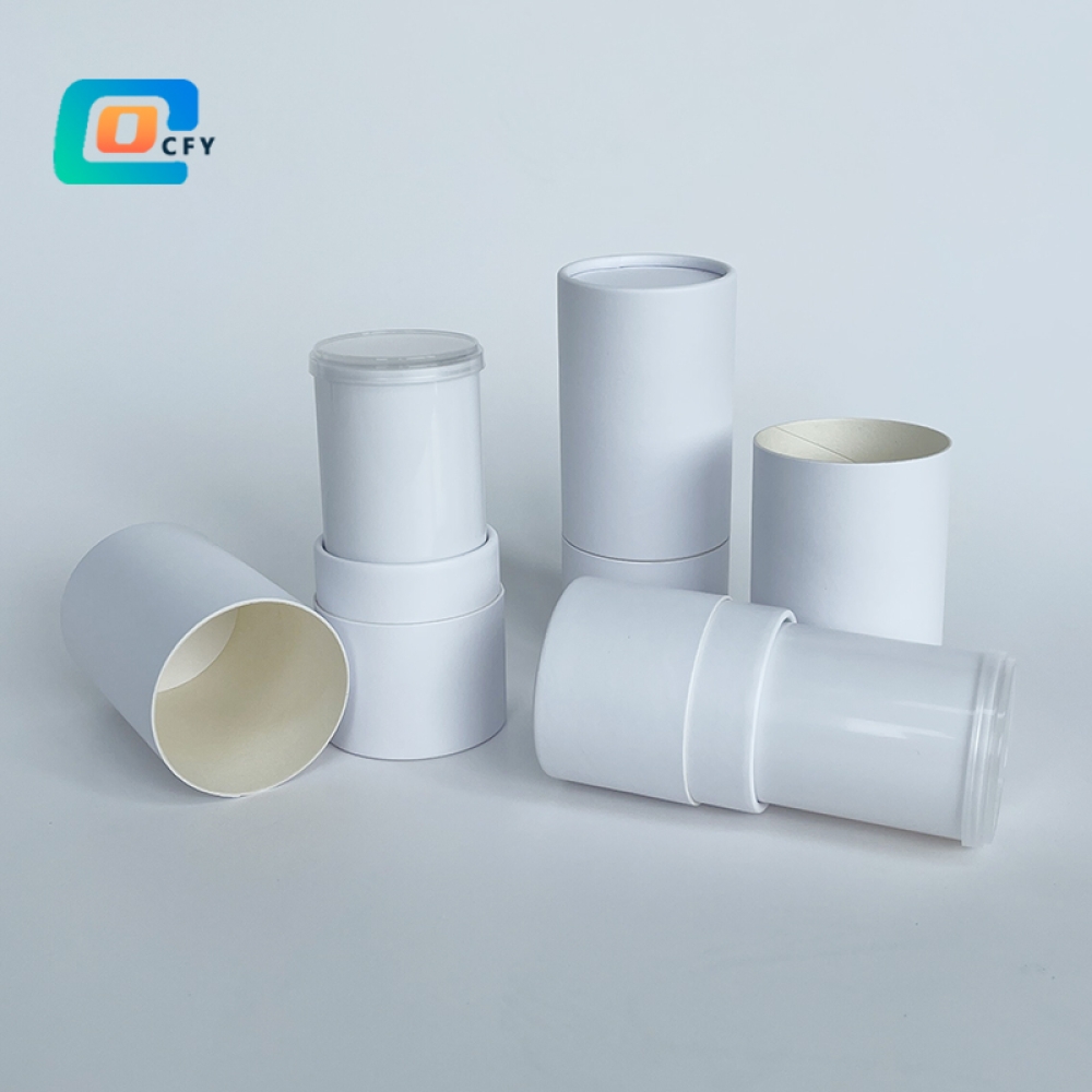 Empty 5g 8g 15g 50g Twist up deodorant lip balm packaging Cardboard cylinder container Cosmetic sure Deodorant solid perfume