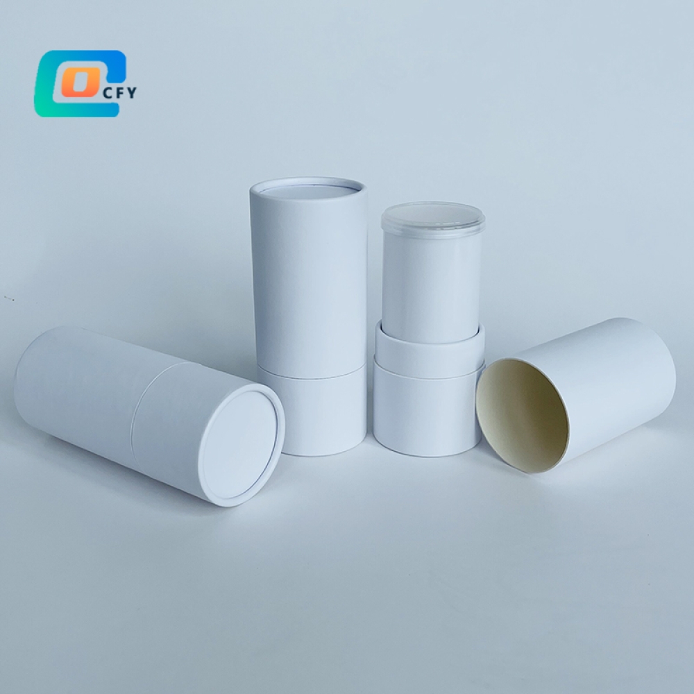 Empty 5g 8g 15g 50g Twist up deodorant lip balm packaging Cardboard cylinder container Cosmetic sure Deodorant solid perfume
