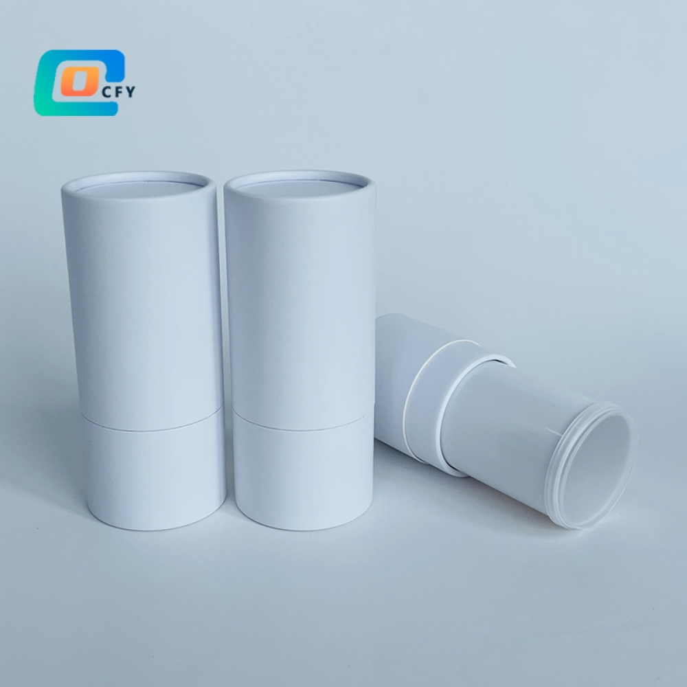 Empty 5g 8g 15g 50g Twist up deodorant lip balm packaging Cardboard cylinder container Cosmetic sure Deodorant solid perfume