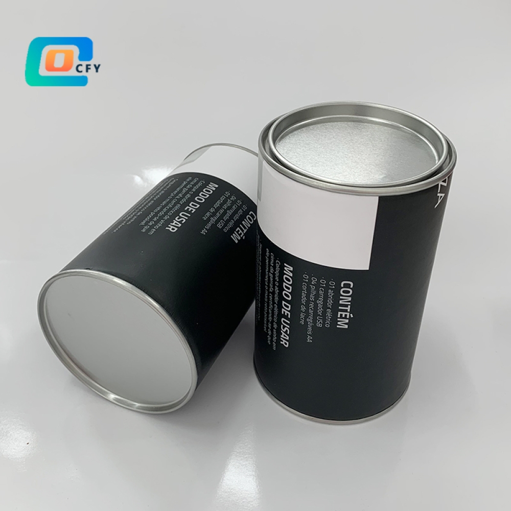Canister empty Paper Tube for Beauty Collagen food grade metal can with aluminum for tea coffee powder cashew nut