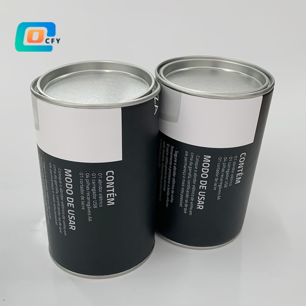 Canister empty Paper Tube for Beauty Collagen food grade metal can with aluminum for tea coffee powder cashew nut