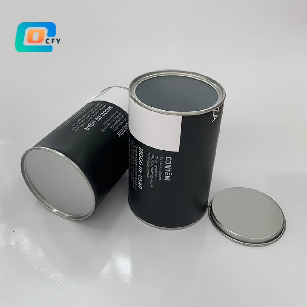 Canister empty Paper Tube for Beauty Collagen food grade metal can with aluminum for tea coffee powder cashew nut