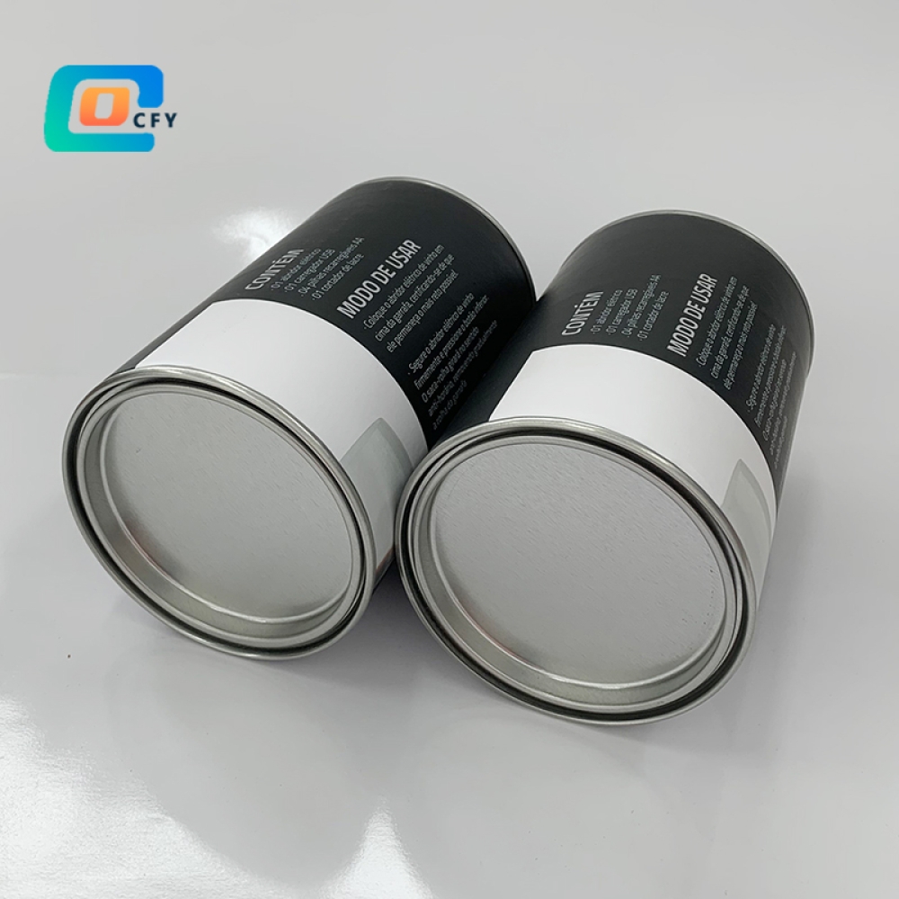 Canister empty Paper Tube for Beauty Collagen food grade metal can with aluminum for tea coffee powder cashew nut
