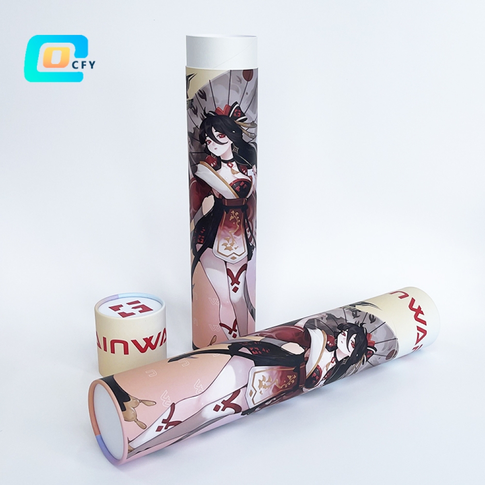 Custom LED light up playmat Paper Tube Packaging T-Shirt Clothing Carpet underwear Round Craft cardboard Gift Box