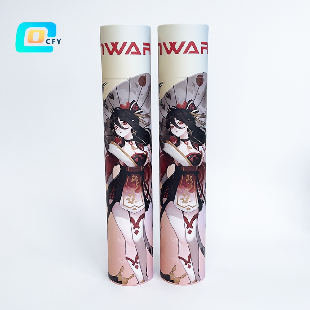 Custom LED light up playmat Paper Tube Packaging T-Shirt Clothing Carpet underwear Round Craft cardboard Gift Box