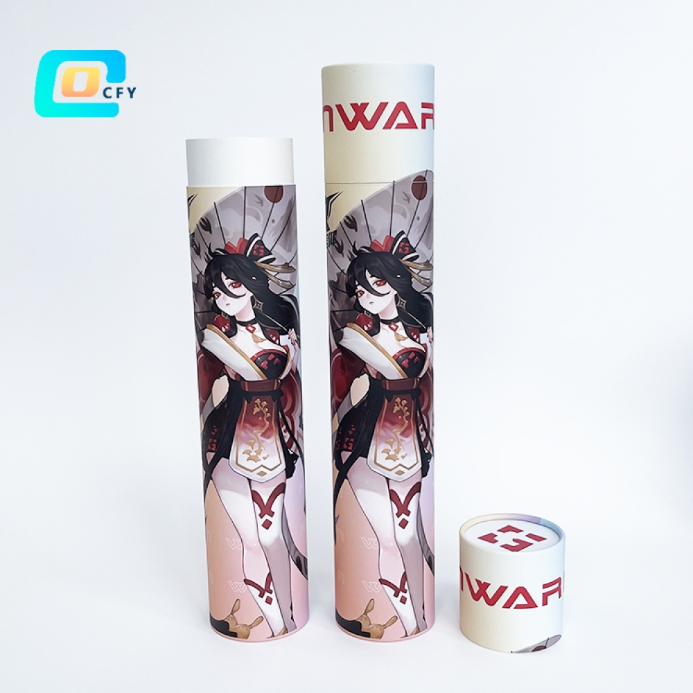 Custom LED light up playmat Paper Tube Packaging T-Shirt Clothing Carpet underwear Round Craft cardboard Gift Box