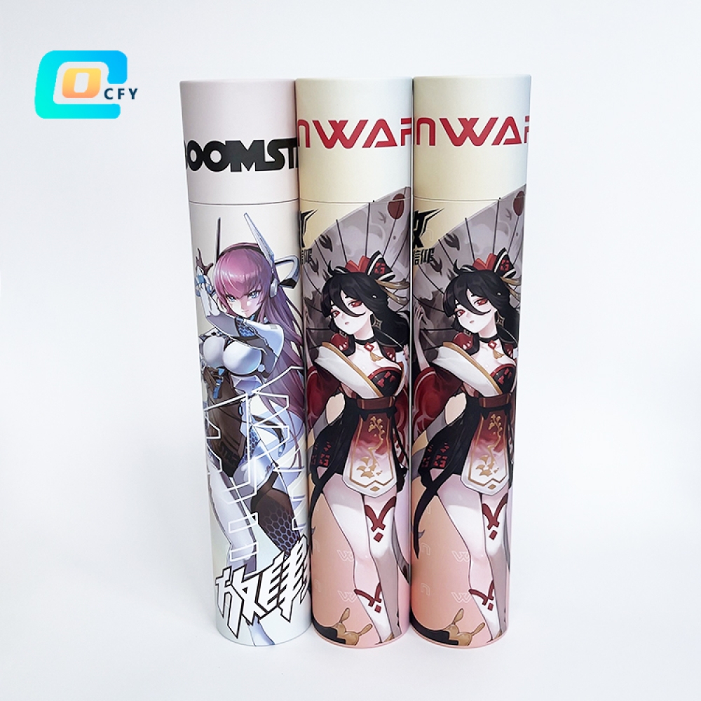 Custom LED light up playmat Paper Tube Packaging T-Shirt Clothing Carpet underwear Round Craft cardboard Gift Box
