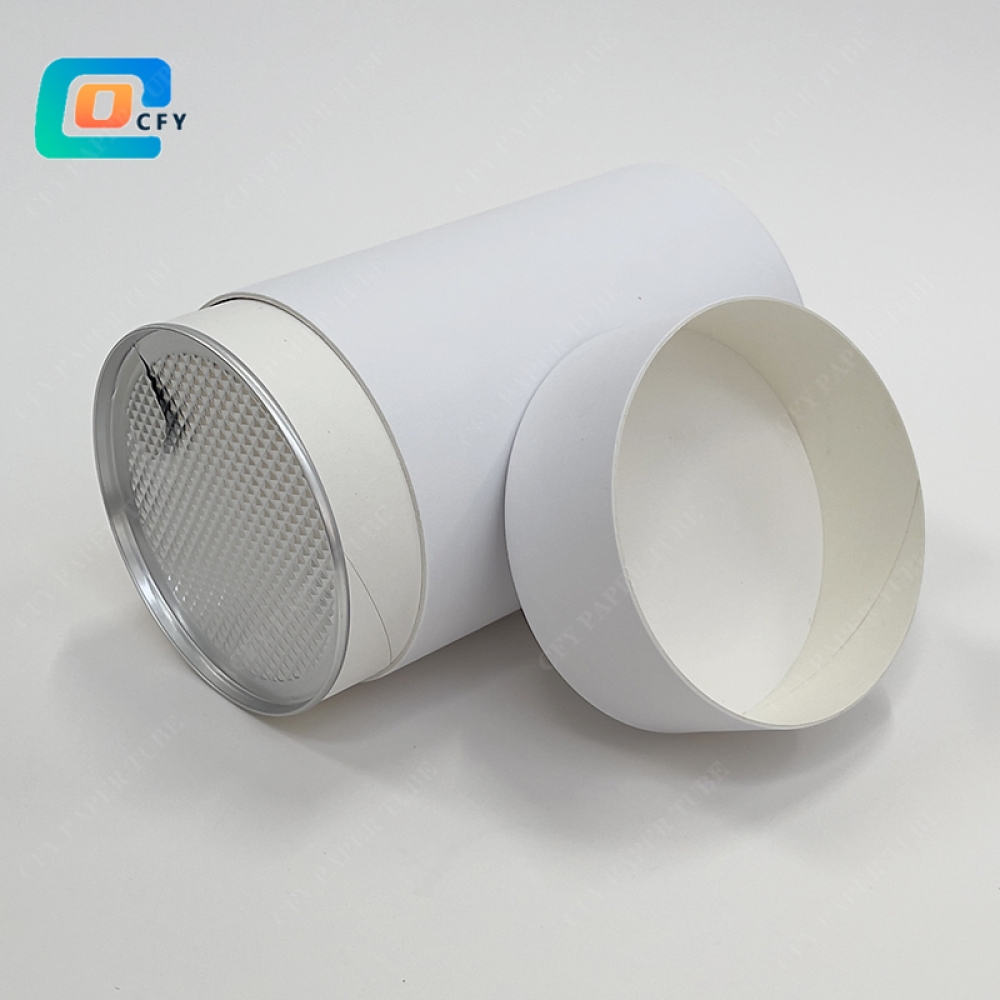Food Grade Tea Coffee Candy Nuts Packaging Paper Cans Custom Protein powder Cylinder Kraft Paper Tube for Superfoods with aluminum foil lining