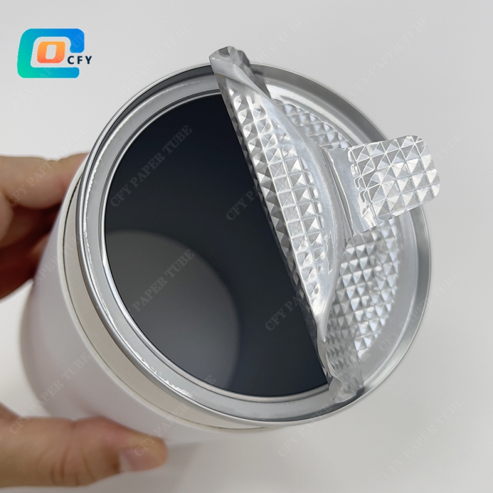 Food Grade Tea Coffee Candy Nuts Packaging Paper Cans Custom Protein powder Cylinder Kraft Paper Tube for Superfoods with aluminum foil lining