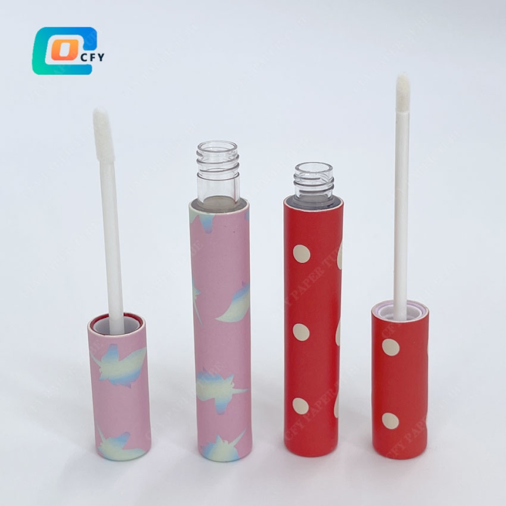 3.5ml custom liquid lip gloss paper tubes luxury cylinder mascara bottle empty eyeliner lipstick container cosmetic packaging