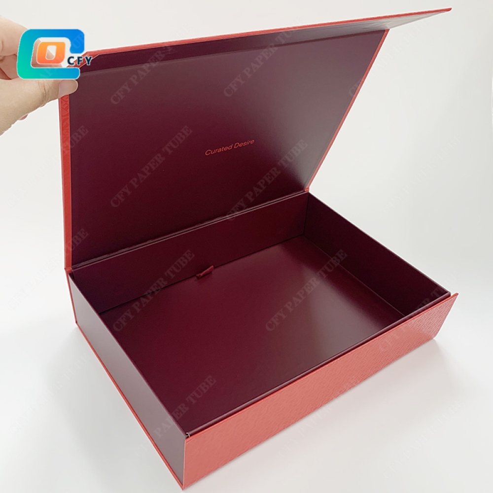 Wholesale Custom Premium Gift Box Luxury Large Package Cardboard Paper Magnetic Foldable Packaging Box with ribbon and UV finish