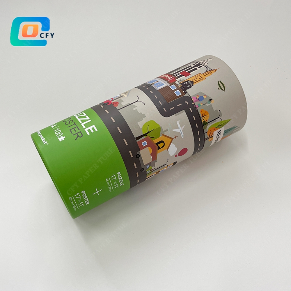 ODM OEM 100 pieces Fun cardboard puzzles educational  jigsaw puzzles toy container packaging tubes for children