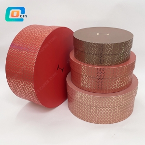 Custom Recyclable Wedding Rose Paper Packaging Cylinder Rigid Cardboard Hat Top and bottom Round Tube Chocolate Gift Flower Box